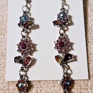 Elegant Floral Gemstone Earrings